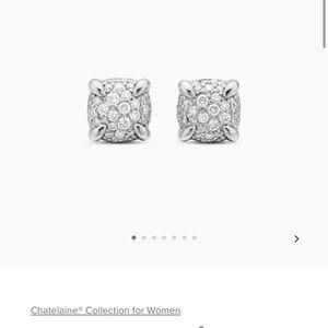 David Yurman Silver and Diamond Earrings